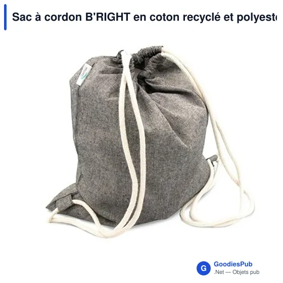 Sac à cordon personnalisable B'RIGHT avec logo | Jose - Image 8