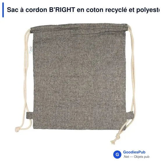 Sac à cordon personnalisable B'RIGHT avec logo | Jose - Image 9