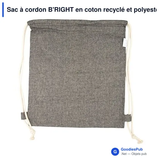 Sac à cordon personnalisable B'RIGHT avec logo | Jose - Image 10