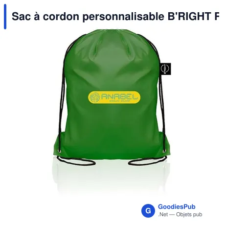 Sac à cordon personnalisable B'RIGHT RPET avec logo