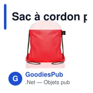 Sac à cordon personnalisable B'RIGHT RPET avec logo - Miniature 11