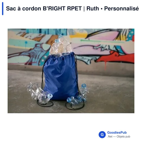 Sac à cordon personnalisable B'RIGHT RPET avec logo - Image 12
