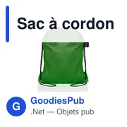 Sac à cordon personnalisable B'RIGHT RPET avec logo - Miniature 3