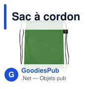 Sac à cordon personnalisable B'RIGHT RPET avec logo - Miniature 4
