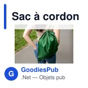 Sac à cordon personnalisable B'RIGHT RPET avec logo - Miniature 7