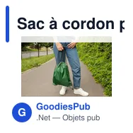 Sac à cordon personnalisable B'RIGHT RPET avec logo - Miniature 9