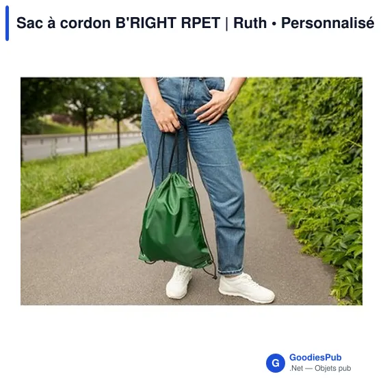 Sac à cordon personnalisable B'RIGHT RPET avec logo - Image 9