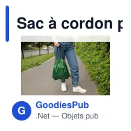 Sac à cordon personnalisable B'RIGHT RPET avec logo - Miniature 10