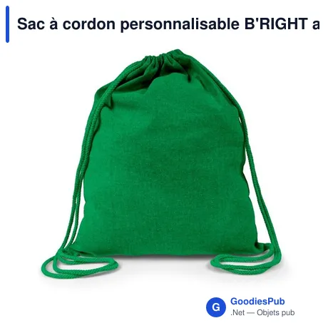 Sac à cordon personnalisable B'RIGHT avec logo | Sarolyn