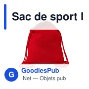 Sac à cordon personnalisable B'RIGHT avec logo | Sarolyn - Miniature 2