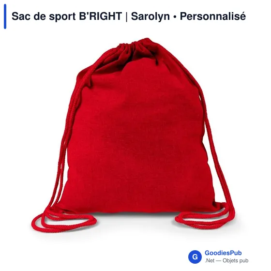 Sac à cordon personnalisable B'RIGHT avec logo | Sarolyn - Image 2
