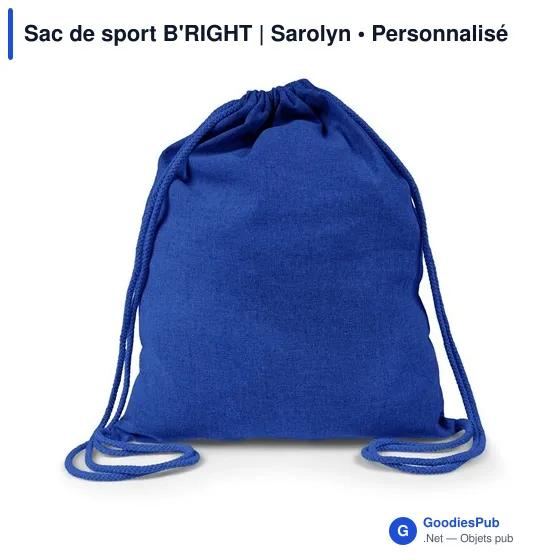Sac à cordon personnalisable B'RIGHT avec logo | Sarolyn - Image 4