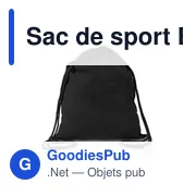 Sac à cordon personnalisable B'RIGHT avec logo | Sarolyn - Miniature 5