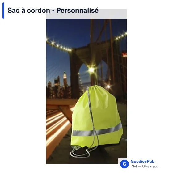 Sac à cordon personnalisable en polyester - Logo bien visible - Image 2