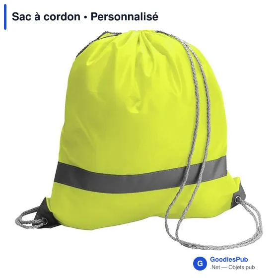 Sac à cordon personnalisable en polyester - Logo bien visible - Image 12