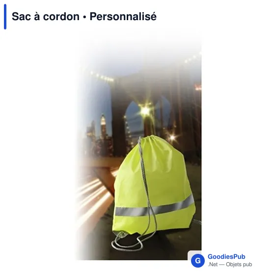 Sac à cordon personnalisable en polyester - Logo bien visible - Image 3
