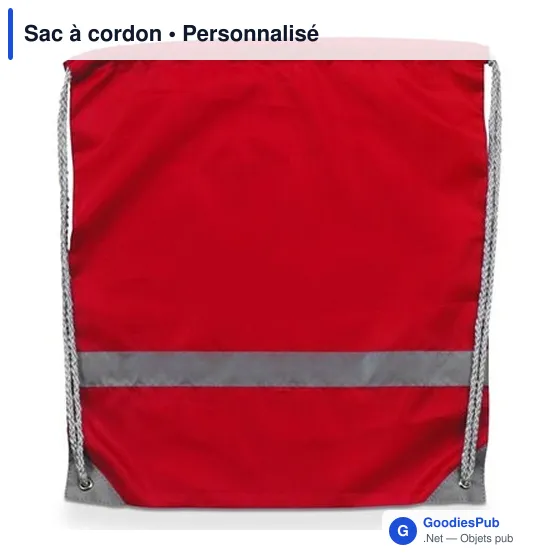 Sac à cordon personnalisable en polyester - Logo bien visible - Image 4