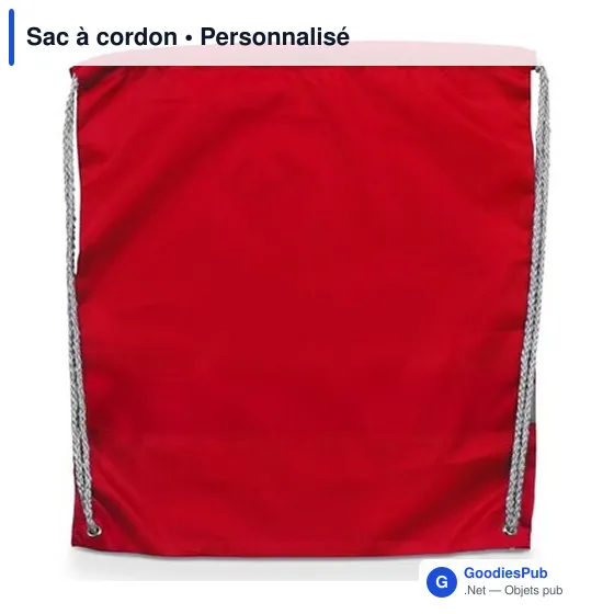 Sac à cordon personnalisable en polyester - Logo bien visible - Image 5