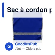 Sac à cordon personnalisable en polyester - Logo bien visible - Miniature 9