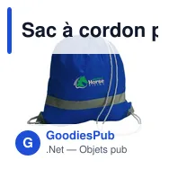 Sac à cordon personnalisable en polyester - Logo bien visible - Miniature 10