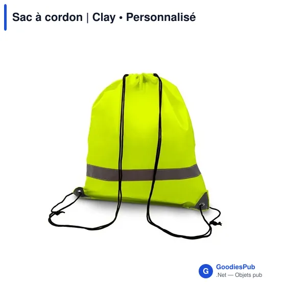 Sac à cordon personnalisable avec logo - Clay - Image 1
