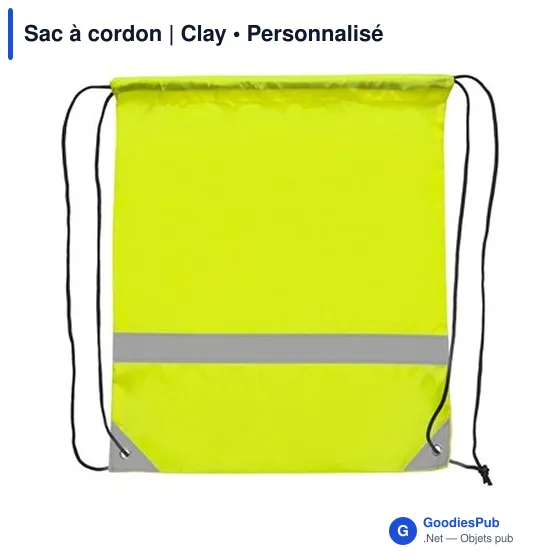 Sac à cordon personnalisable avec logo - Clay - Image 2