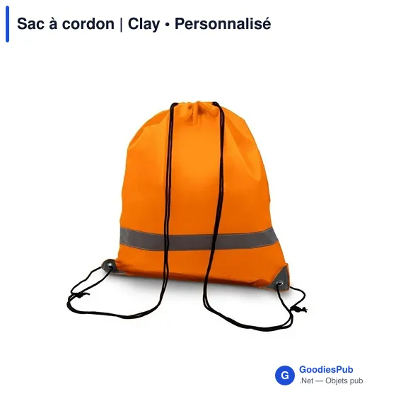 Sac à cordon personnalisable avec logo - Clay - Image 11