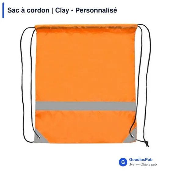 Sac à cordon personnalisable avec logo - Clay - Image 12