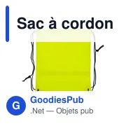 Sac à cordon personnalisable avec logo - Clay - Miniature 3