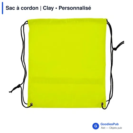 Sac à cordon personnalisable avec logo - Clay - Image 3