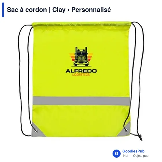 Sac à cordon personnalisable avec logo - Clay - Image 4