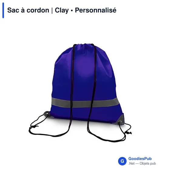 Sac à cordon personnalisable avec logo - Clay - Image 5