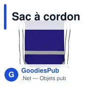 Sac à cordon personnalisable avec logo - Clay - Miniature 6
