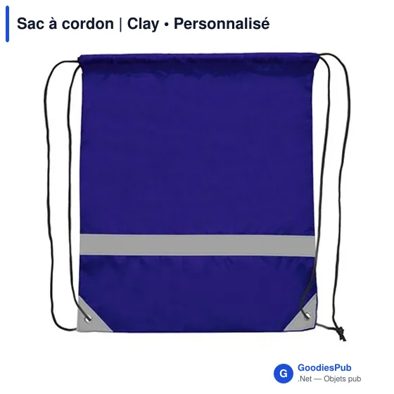 Sac à cordon personnalisable avec logo - Clay - Image 6