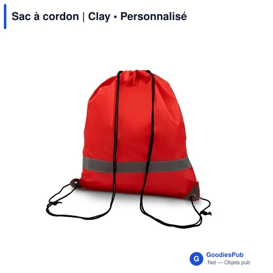 Sac à cordon personnalisable avec logo - Clay - Image 8