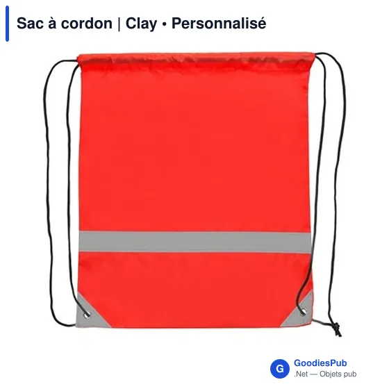 Sac à cordon personnalisable avec logo - Clay - Image 9
