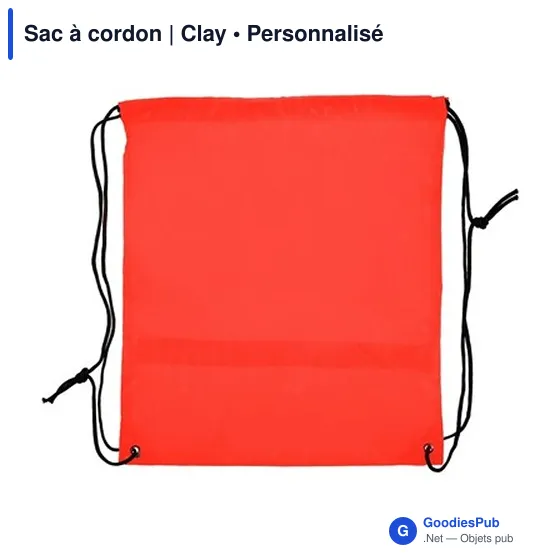 Sac à cordon personnalisable avec logo - Clay - Image 10