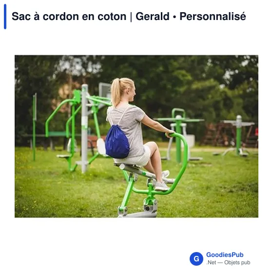 Sac à cordon personnalisable en coton avec logo - Gerald - Image 2