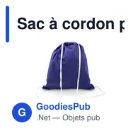 Sac à cordon personnalisable en coton avec logo - Gerald - Miniature 11