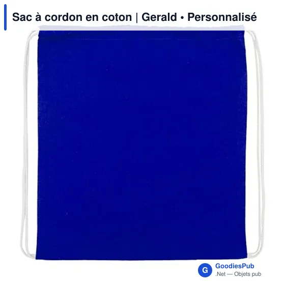 Sac à cordon personnalisable en coton avec logo - Gerald - Image 12