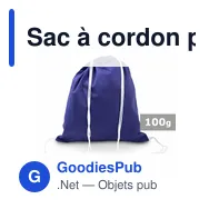 Sac à cordon personnalisable en coton avec logo - Gerald - Miniature 9