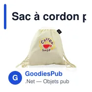 Sac à cordon personnalisable en coton organique B'RIGHT | Meredithavec logo - Miniature 9