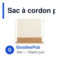 Sac à cordon personnalisable en coton avec logo - Rontay - Miniature 5