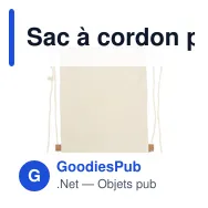 Sac à cordon personnalisable en coton avec logo - Rontay - Miniature 6