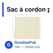 Sac à cordon personnalisable en coton avec logo - Trey - Miniature 4