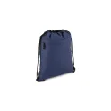 Variante Bleu foncé - Sac à cordon personnalisable en R-PET 600D enduit PU avec logo - 33 x 42 cm
