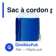Sac à cordon personnalisable Flynn avec logo pour vos événements - Miniature 1