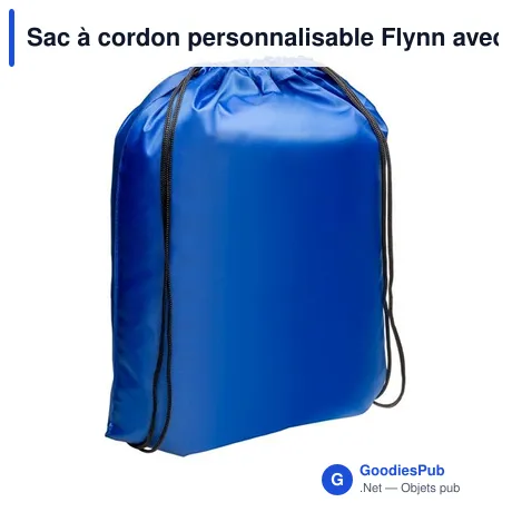 Sac à cordon personnalisable Flynn avec logo pour vos événements