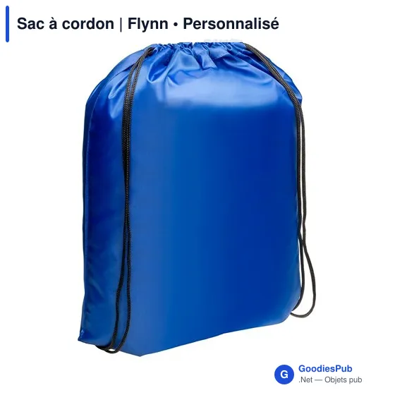 Sac à cordon personnalisable Flynn avec logo pour vos événements - Image 1