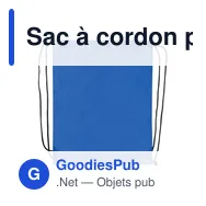 Sac à cordon personnalisable Flynn avec logo pour vos événements - Miniature 2